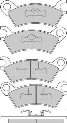 E.T.F. 12-0250 - Тормозные колодки, дисковые, комплект autospares.lv