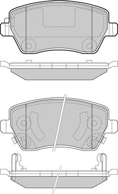 E.T.F. 12-1495 - Тормозные колодки, дисковые, комплект autospares.lv