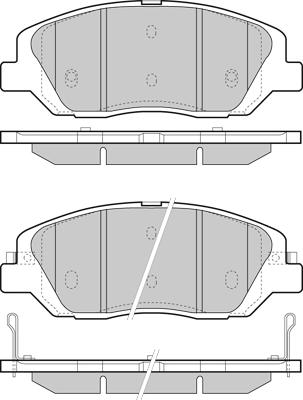 E.T.F. 12-1492 - Тормозные колодки, дисковые, комплект autospares.lv