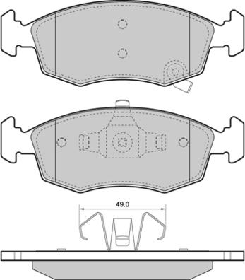 NAP NP2649 - Тормозные колодки, дисковые, комплект autospares.lv