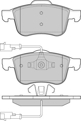 E.T.F. 12-1443 - Тормозные колодки, дисковые, комплект autospares.lv