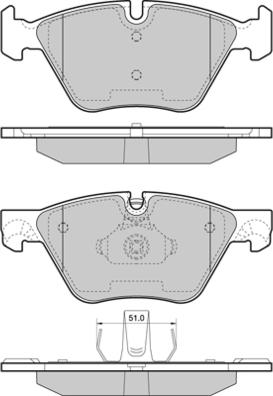 E.T.F. 12-1447 - Тормозные колодки, дисковые, комплект autospares.lv