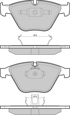 E.T.F. 12-1454 - Тормозные колодки, дисковые, комплект autospares.lv