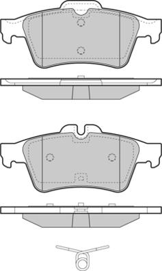 E.T.F. 12-1465 - Тормозные колодки, дисковые, комплект autospares.lv