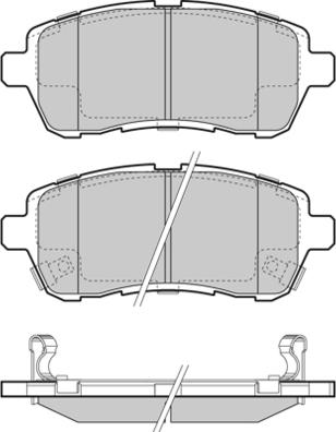 E.T.F. 12-1466 - Тормозные колодки, дисковые, комплект autospares.lv