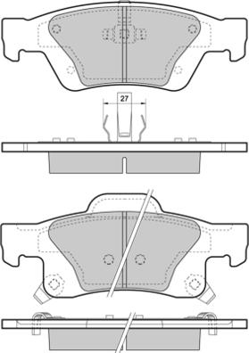 E.T.F. 12-1461 - Тормозные колодки, дисковые, комплект autospares.lv