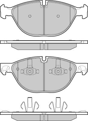 E.T.F. 12-1409 - Тормозные колодки, дисковые, комплект autospares.lv