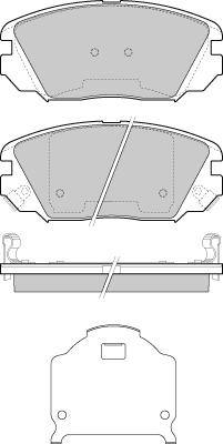 E.T.F. 12-1401 - Тормозные колодки, дисковые, комплект autospares.lv