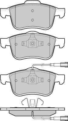 E.T.F. 12-1413 - Тормозные колодки, дисковые, комплект autospares.lv