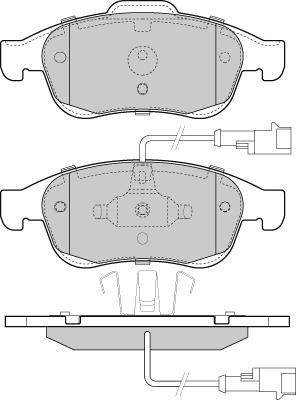 E.T.F. 12-1436 - Тормозные колодки, дисковые, комплект autospares.lv