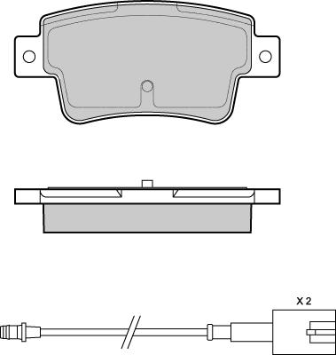 E.T.F. 12-1427 - Тормозные колодки, дисковые, комплект autospares.lv