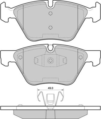 E.T.F. 12-1479 - Тормозные колодки, дисковые, комплект autospares.lv