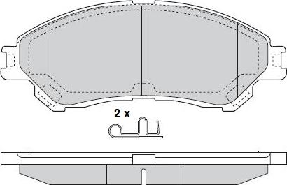 E.T.F. 12-1596 - Тормозные колодки, дисковые, комплект autospares.lv