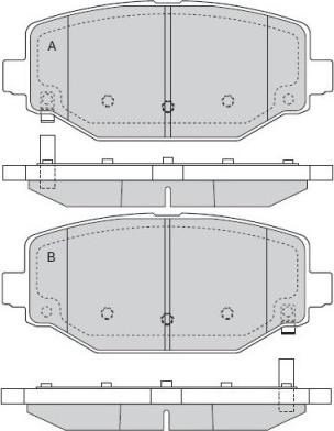 E.T.F. 12-1544 - Тормозные колодки, дисковые, комплект autospares.lv