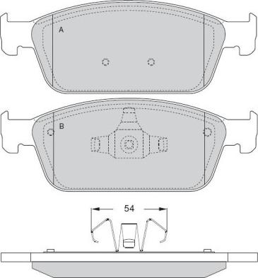 E.T.F. 12-1546 - Тормозные колодки, дисковые, комплект autospares.lv