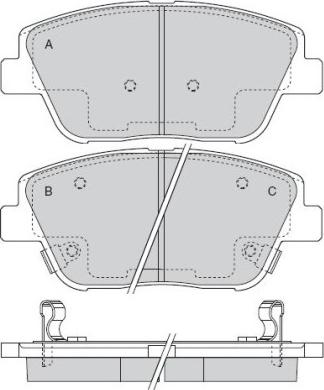 Remsa 21423.02 - Тормозные колодки, дисковые, комплект autospares.lv