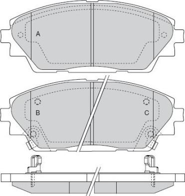 Japanparts PA-309MK - Тормозные колодки, дисковые, комплект autospares.lv