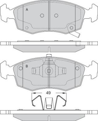 E.T.F. 12-1553 - Тормозные колодки, дисковые, комплект autospares.lv