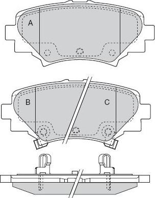 E.T.F. 12-1557 - Тормозные колодки, дисковые, комплект autospares.lv