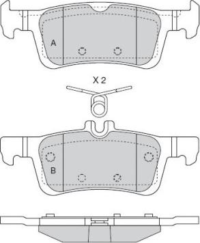 E.T.F. 12-1568 - Тормозные колодки, дисковые, комплект autospares.lv