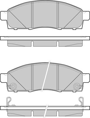 E.T.F. 12-1501 - Тормозные колодки, дисковые, комплект autospares.lv