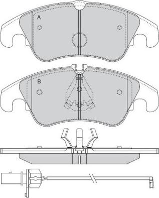 E.T.F. 12-1515 - Тормозные колодки, дисковые, комплект autospares.lv