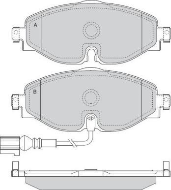 E.T.F. 12-1516 - Тормозные колодки, дисковые, комплект autospares.lv