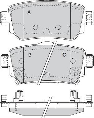 E.T.F. 12-1589 - Тормозные колодки, дисковые, комплект autospares.lv