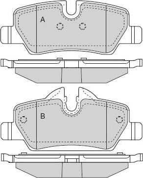 Lucas Diesel GDB2088 - Тормозные колодки, дисковые, комплект autospares.lv