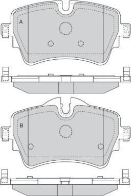 E.T.F. 12-1583 - Тормозные колодки, дисковые, комплект autospares.lv