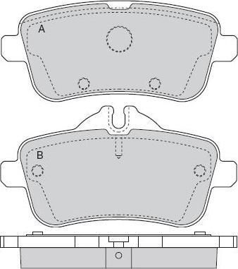 E.T.F. 12-1539 - Тормозные колодки, дисковые, комплект autospares.lv