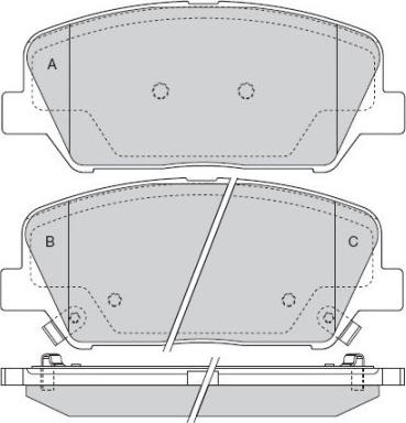 E.T.F. 12-1530 - Тормозные колодки, дисковые, комплект autospares.lv