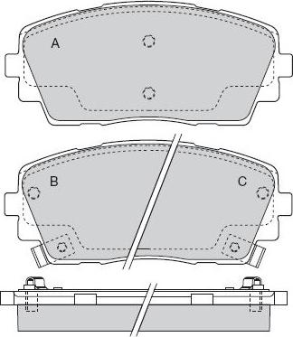 E.T.F. 12-1532 - Тормозные колодки, дисковые, комплект autospares.lv