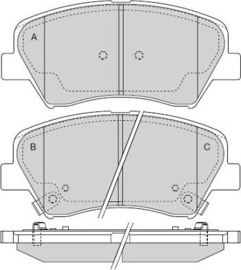 E.T.F. 12-1529 - Тормозные колодки, дисковые, комплект autospares.lv