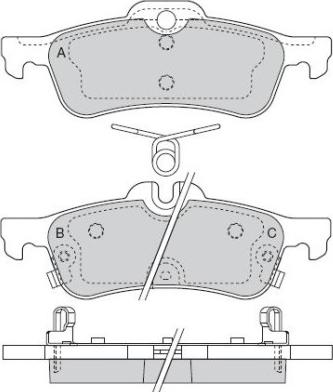 E.T.F. 12-1528 - Тормозные колодки, дисковые, комплект autospares.lv