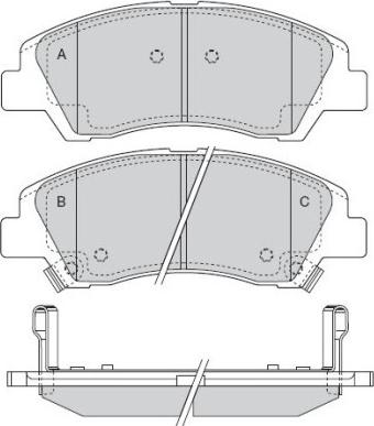 BENDIX 511289 - Тормозные колодки, дисковые, комплект autospares.lv