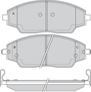 E.T.F. 12-1575 - Тормозные колодки, дисковые, комплект autospares.lv