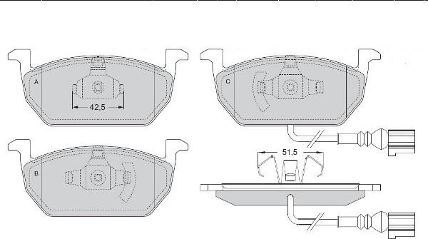 E.T.F. 12-1577 - Тормозные колодки, дисковые, комплект autospares.lv