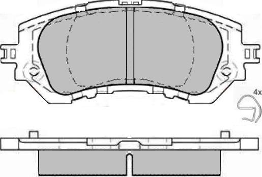 E.T.F. 12-1656 - Тормозные колодки, дисковые, комплект autospares.lv