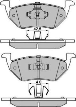 MDR MRP-2310 - Тормозные колодки, дисковые, комплект autospares.lv