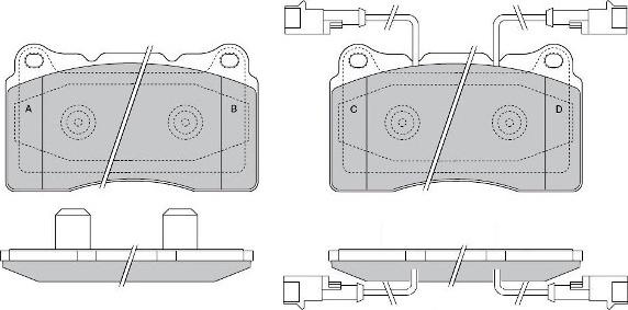 E.T.F. 12-1600 - Тормозные колодки, дисковые, комплект autospares.lv