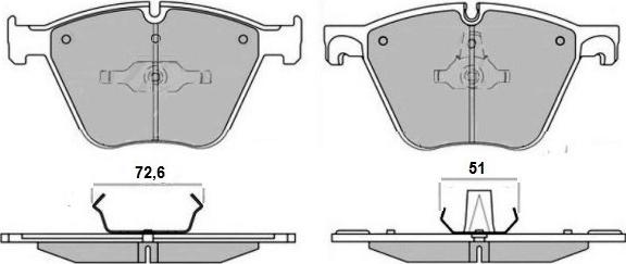 E.T.F. 12-1625 - Тормозные колодки, дисковые, комплект autospares.lv