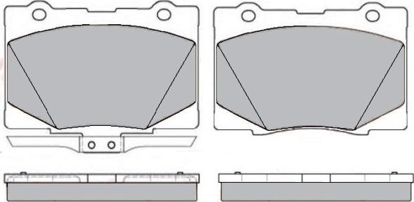 E.T.F. 12-1628 - Тормозные колодки, дисковые, комплект autospares.lv