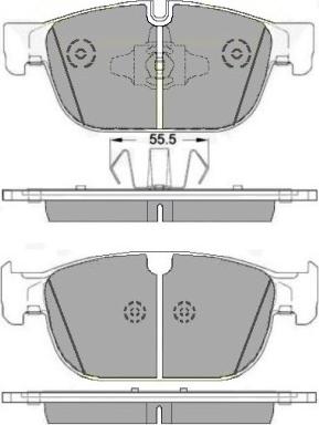 E.T.F. 12-1676 - Тормозные колодки, дисковые, комплект autospares.lv