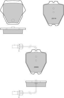 E.T.F. 12-1151 - Тормозные колодки, дисковые, комплект autospares.lv