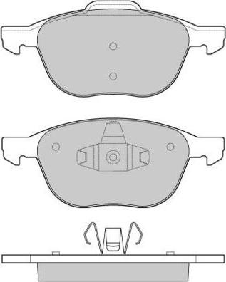 E.T.F. 12-1133 - Тормозные колодки, дисковые, комплект autospares.lv