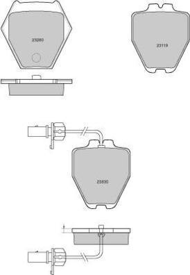 E.T.F. 12-1121 - Тормозные колодки, дисковые, комплект autospares.lv