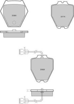 E.T.F. 12-1122 - Тормозные колодки, дисковые, комплект autospares.lv