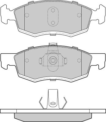 E.T.F. 12-1391 - Тормозные колодки, дисковые, комплект autospares.lv