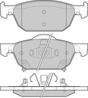 E.T.F. 12-1369 - Тормозные колодки, дисковые, комплект autospares.lv